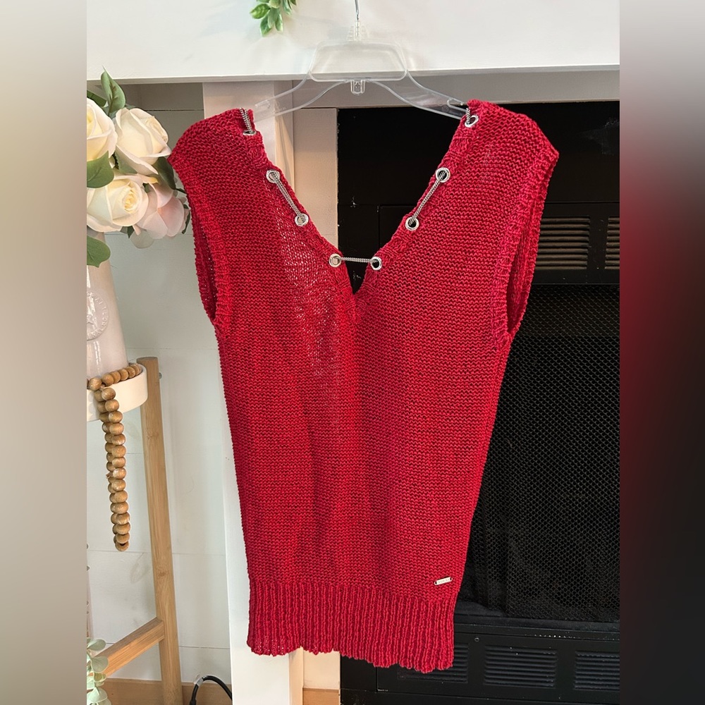 VTG GUESS Knit Backless Sweater Blouse (S)